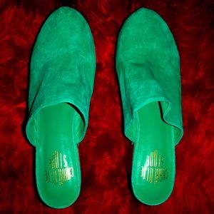 Beautiful rich green Charlotte Stone Marlo clogs size 9 never worn!